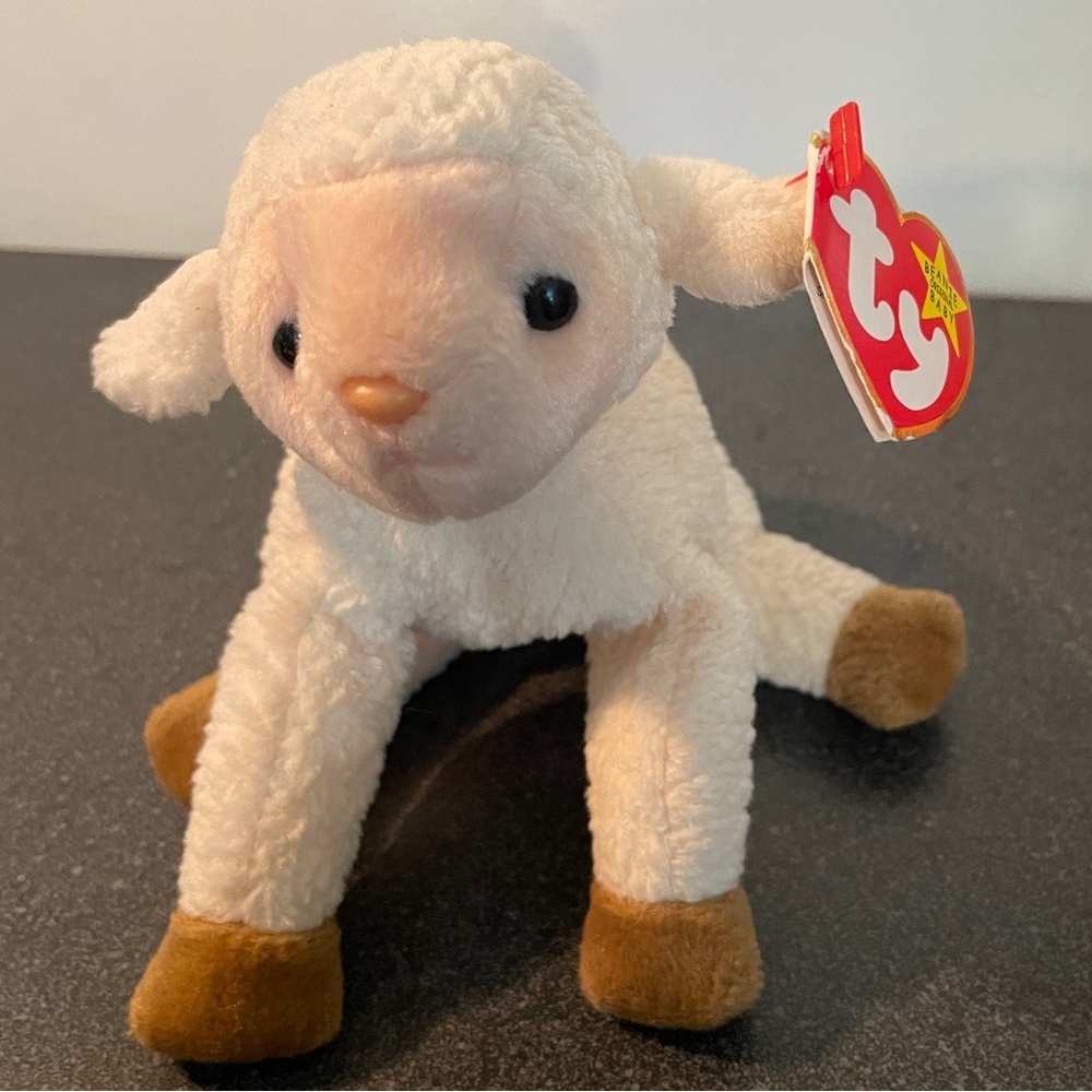 3/$12! Ty Beanie Baby - Ewey the Lamb - MWMT!